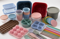 Silicona alimentaria utilizada para fabricar moldes, utensilios, recipientes y productos de cocina seguros.
