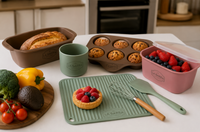 Productos de silicona alimentaria aptos para el contacto seguro con alimentos.